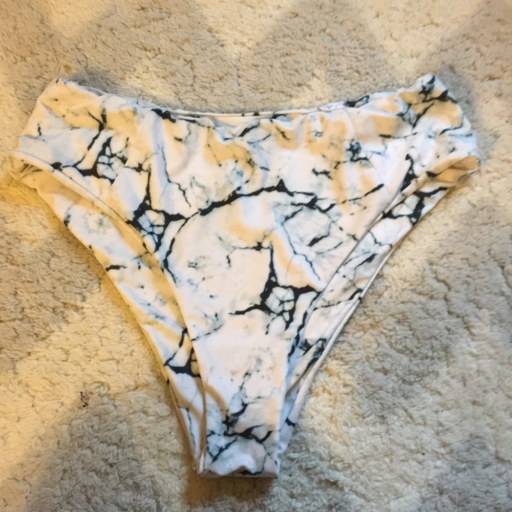 Zaful Marble Bikini Bottoms
